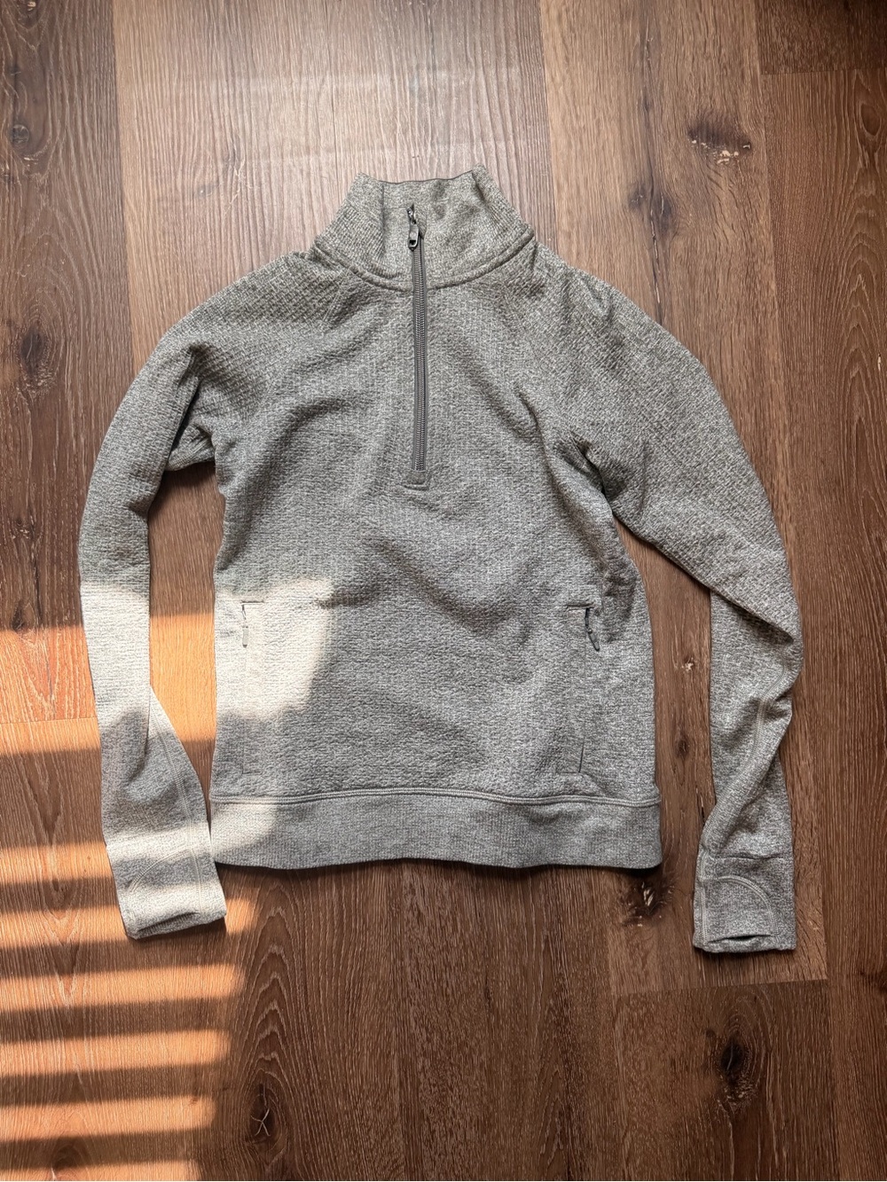 lululemon athletica Light Gray Half-Zip Pullover